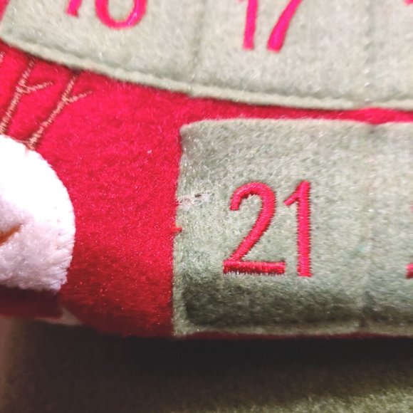 Crystal Snow Santa Claus Stocking Advent Calendar Count Down to Christmas 22x11" - Picture 9 of 12